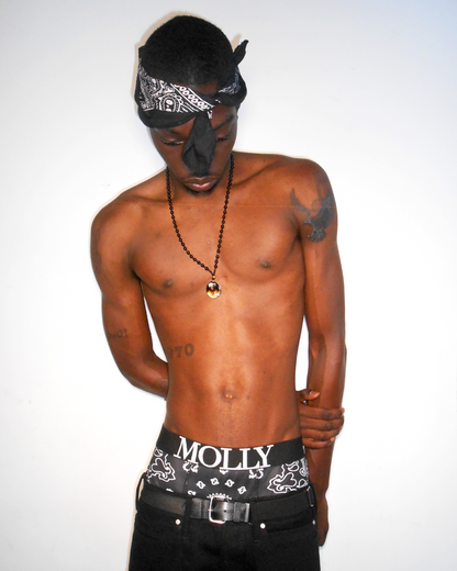 BLACK BANDANA MOLLY BOXERS