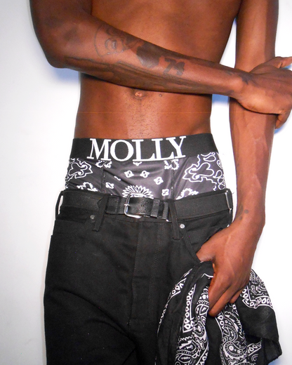 BLACK BANDANA MOLLY BOXERS