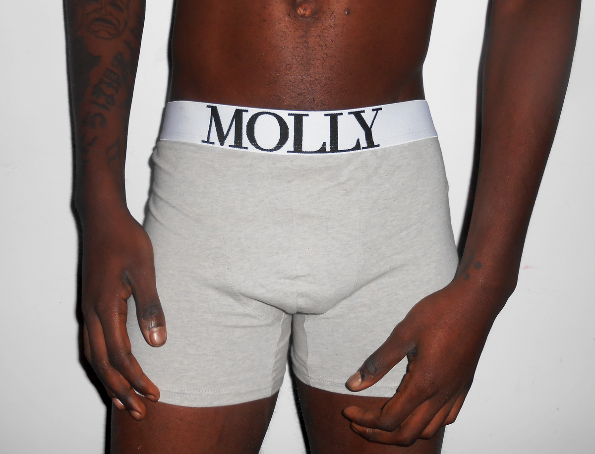 GREY MOLLY BOXERS