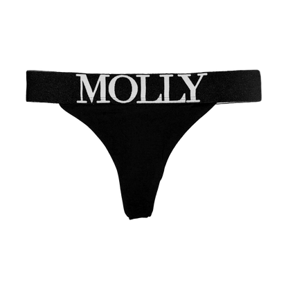 BLACK MOLLY THONG